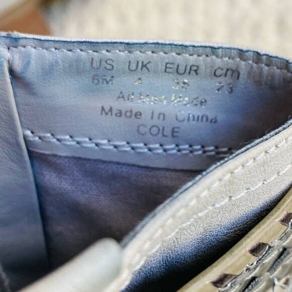 Carlos ankle boots zipper US 6M embellished gray booties biker southwestern - Picture 5 of 10